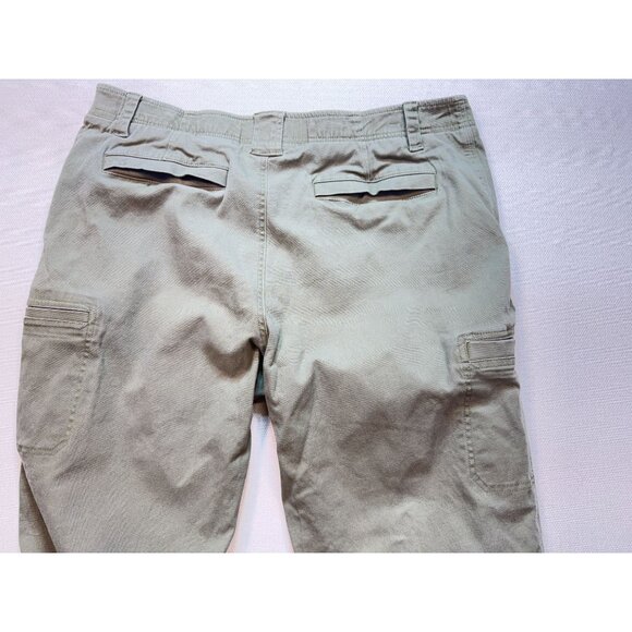 L.L. Bean Natural Fit Cargo Pants Mens 38x29 Khaki Green Casual Straight Stretch - Picture 11 of 13